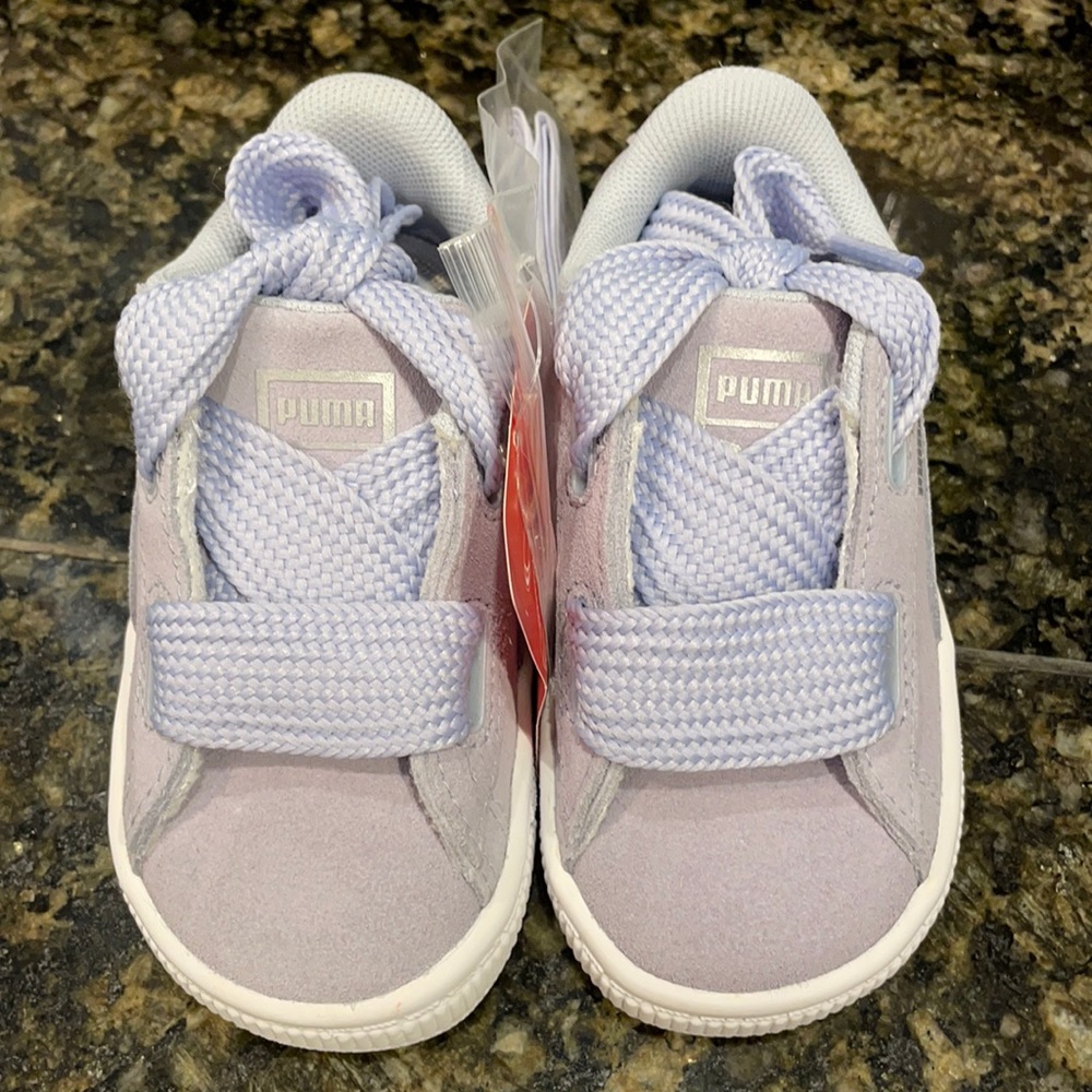 Puma suede halogen blue kids shoes